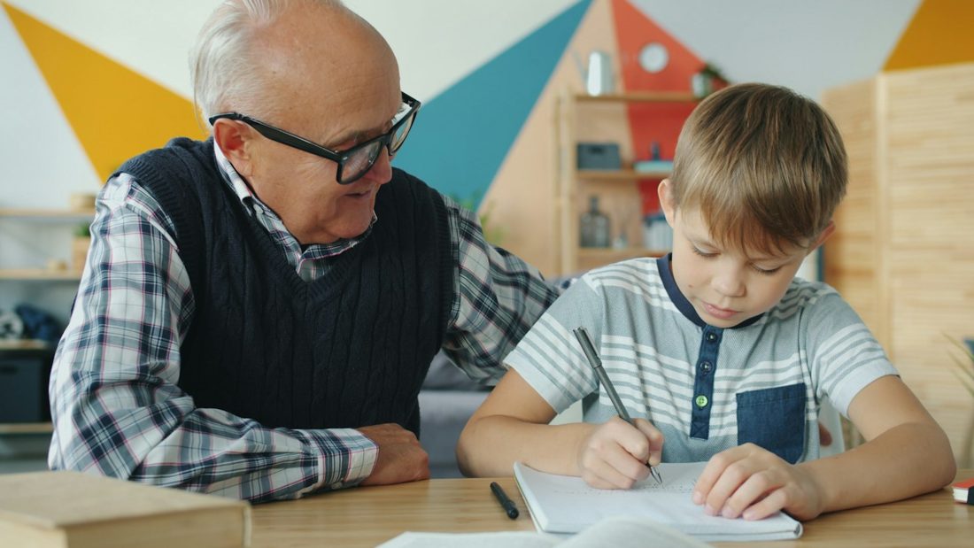 Tutoring at a table